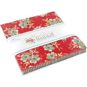 حزمة Hometown Holiday Charm (42 قطعة) من Lori Holt لـ Riley Blake 5 × 5 بوصات (12.7 سم × 12.7 سم) نسيج لحاف DIY