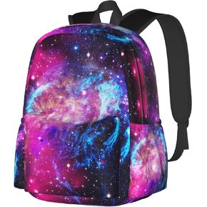 Galaxy Laptop Backpack For Men Women, Universe Outer Space Lightweight Daypack Bookbag For Daily Commutes Business Travel Hiking