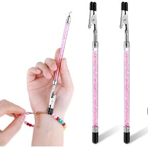 2 PCS Bracelet Helper Tool, Stainless Bracelet Tool Buddy Jewelry Helper Pink Wearing Assistance Tool On Yourself Bracelet Fastening Helper Tool for Necklace Watch Clasps Ties Zippers