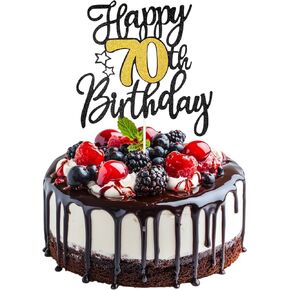 عيد ميلاد سعيد 70 كعكة توبر ، 70 عيد ميلاد ديكورات كعكة الرجال