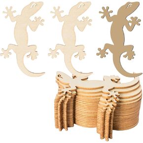 Zontween Gecko Wood Wood Ensect DIY Wood الحلي - 20 ٪ ، حرفة خشبية ، عيد الهالوين ، عيد الميلاد ، حفل زفاف ، حفلة عيد ميلاد ، عيد الشكر تزيين