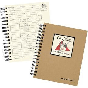 series by Journals Unlimited, Guided Journal, Crafting, My Project Journal, Full-size 7.5"x 9", Kraft Hard Cover, Made in USA