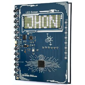 شاشة نصوص التمرير الدفترية. لوحة الدائرة الدائرة الدفترية. Arduino Compatible ، دفتر إلكترونيات ، دفتر Mechatronic Notebook ، دفتر Robotics ، دفتر PCB ، هدية المهندس. (أزرق)