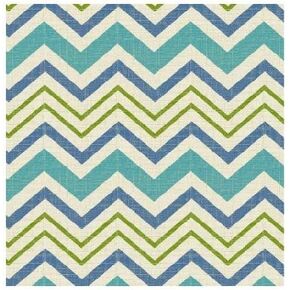Stitch & Sparkle Cotton Duck 45 "Chevron Azure Color Flock بواسطة الفناء ، (D015G0707)