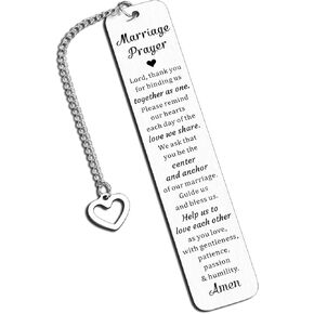 Christian Wedding Gifts for Couples, Marriage Prayer Bookmark, Marriage Gifts, Wedding Gifts for Couples, Unique Gifts for Newlyweds, Anniversary Wedding Gifts for Her Him, Religious Gifts for Couples