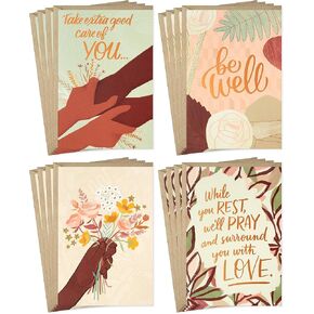 Hallmark Mahogany Thinking of You, Support, Get Well Card Assortment (16 Cards with Envelopes)
