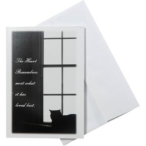 Dog Speak The Heart Remembers Most What It Has Loved Best - Cat Death Loss of Pet Sympathy Card