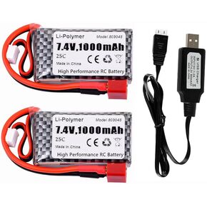 7.4v 1000mah li-po بطارية قابلة للإعادة الشحن t قابس هاييبوكسينج 18859 18858 18868 18859a 16889 16890a 2196 2197