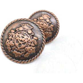 Crown Gold Metal Shank Buttons - 12 Pcs - 3 Size Options - Luxury Royal Metal Shank Buttons for Men Women Blazer Coat Uniform Shirt Suit and Jacket Sewing Craft DIY CR5233…