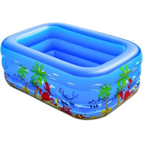 BaiaoInflatable Kiddie Swimming Pool for Adults and Kids, Blow Up Pool for Backyard, Garden, Indoor, or Summer Outdoor Play Water Happy Time