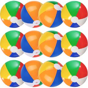 3 Otters 12pack Beach Balls ، 16 بوصة ألعاب حمام سباحة قابلة للنفخ لألعاب المياه الصيفية ، حفلات حمام السباحة.