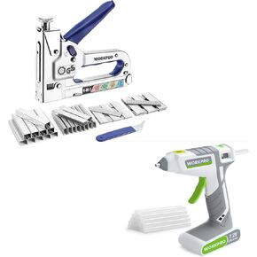 Good Merry Christmas Gift, WORKPRO 4-in-1 Staple Gun and WORKPRO 7.2V Cordless Hot Melt Glue Gun