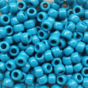Dark Turquoise Blue Crow Beads Beads Beads Made in USA 6x9mm