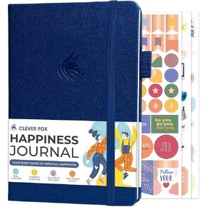 Clever Fox Happiness Notebook – Daily Positivity Journal for Women with Prompts & Positive Quotes – Affirmation & Self Esteem Gifts (Rose Gold)
