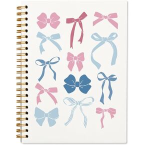 Coquette Pink Bow Notebook, Preppy Notebook, Girly Notebook, Pink Aesthetic Notebook, Pink Desk Accessories for Women, Preppy Office Supplies, Bow School Supplies 5.5x8.3 in Kuwait