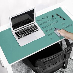 Dry Erase Desk Mat for Making Plans,27.5"x13.8" Writable & Erasable Desk Mouse Pad with 2 Markers & 2 Cloths,Waterproof Writing Desk Pad for Office Home School (Dark Gray)