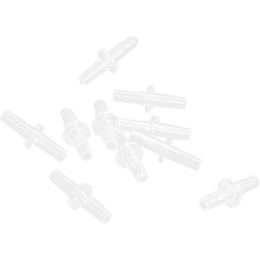 Universal Aquarium Straight Air Line Connector Clear White 4mm Tubing 10pcs Automotive Parts