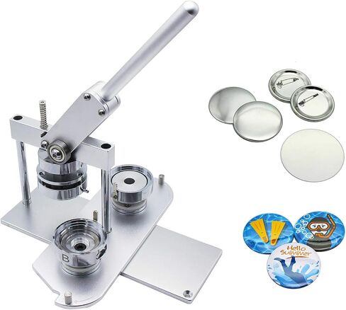 ChiButtons Pro 58mm (2.25") Metric Button Maker B400 Kit | All-Metal Premium Press w/ 100 Parts, Adjustable Cutter & Moulds | Boutique Stores, Event Vendors, Small Business (Black-New) in Saudi Arabia