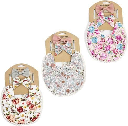 مرايل للفتيات الصغيرات من Esumun، مجموعة قماش تجشؤ قابلة للعكس للأطفال حديثي الولادة in Kuwait