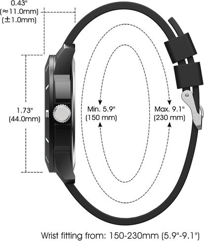 NBONAL Sport Field Watch for Men Black Tactical Watch Daily Waterproof 24 Hour Military Display Casual Quartz Wristwatch in Saudi Arabia