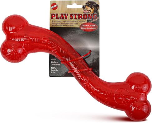 SPOT by Ethical Products - Play Strong - Trident Bone - Dog Toy for Aggressive Chewers Interactive Durable Dog Toy Red 6-Inch in Saudi Arabia