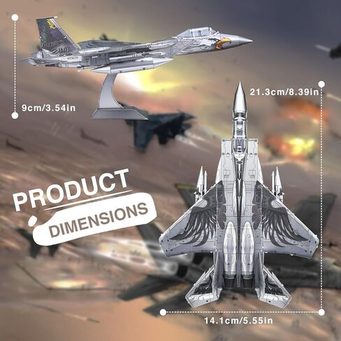 الألغاز المعدنية ثلاثية الأبعاد PieCOOL للبالغين ، B-1B Lancer Fighter Planes Planes Militar Metal Airplane Model Kit ، أفضل الهدايا لعيد الميلاد أيام السنة الجديدة in Kuwait