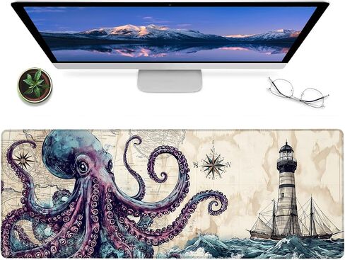 Patriotic Eagle and Flag Gaming Mouse Pad – 12x31.5in Non-Slip Rubber Desk Mat with American Landscape Design – Large Extended Mousepad for Office Home – Deskmat Gifts for Veterans Lover Decor in Saudi Arabia