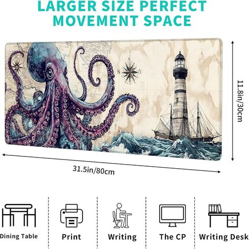 Patriotic Eagle and Flag Gaming Mouse Pad – 12x31.5in Non-Slip Rubber Desk Mat with American Landscape Design – Large Extended Mousepad for Office Home – Deskmat Gifts for Veterans Lover Decor in Saudi Arabia