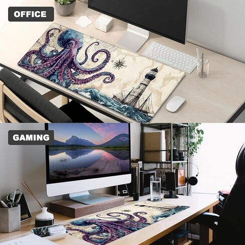 Patriotic Eagle and Flag Gaming Mouse Pad – 12x31.5in Non-Slip Rubber Desk Mat with American Landscape Design – Large Extended Mousepad for Office Home – Deskmat Gifts for Veterans Lover Decor in Saudi Arabia