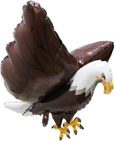 Patriotic Independence Day 3D Giant Eagle Bird Foil Balloons, Inflatable 4 th July Realistic American Bald Eagles Blowup Balloon For Birthday Animal Themed Party Decoration Supplies in Saudi Arabia