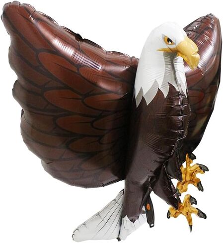 Patriotic Independence Day 3D Giant Eagle Bird Foil Balloons, Inflatable 4 th July Realistic American Bald Eagles Blowup Balloon For Birthday Animal Themed Party Decoration Supplies in Saudi Arabia