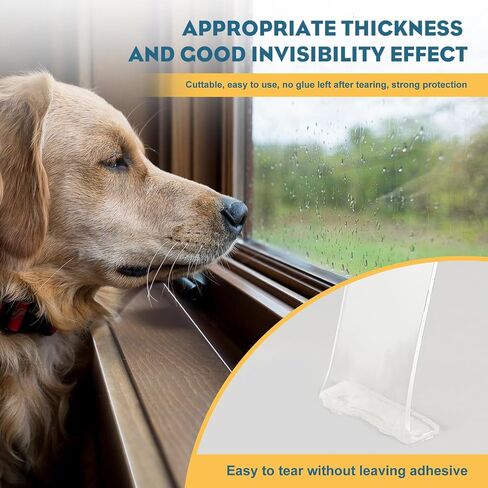 Window Sill Protector (4Inch x 16.5Ft) Cuttable Window Sill Protector,Door Protector from Dog Scratching, Protection from Dog and Cat Scratching, Chewing, Slobbering and Clawing on Window Sills in Saudi Arabia