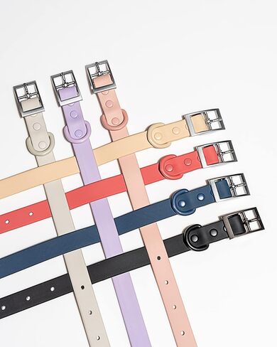 Wild One Dog Collar, The Original Easy-Clean, All Weather Flex-Poly Strap with Metal, Durable, Dirt and Odor Resistant, Size L, Black in Kuwait