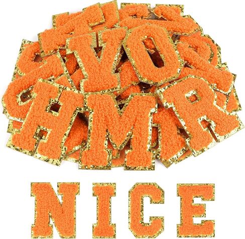 ASTARON 26 Pcs Self Adhesive Letter Patches Chenille Letters Stickers, A-Z Embroidered Applique Patches Alphabet Cloth Patch for Clothes, Bags, Hat, Phone Case, DIY Accessories (Red) in Saudi Arabia