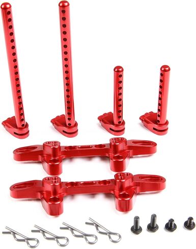 1/10 TT-02 CNC Aluminum Metal Front Rear Shock Tower Damper Stay with Body Holder for 1:10 RC Car TT02 (Blue) in Kuwait