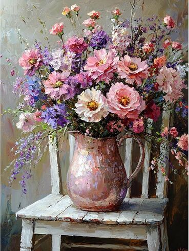 NEWENMO Paint by Numbers Kit for Adults, Sunflower Paint by Numbers on Canvas Unframed, Sunflower Paint by Numbers DIY Oil Painting Perfect for Beginner, Craft, Hobbies and Home Wall Decor 12x16 Inch in Saudi Arabia