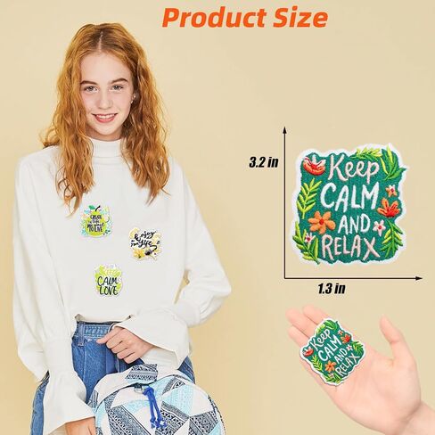 Jongdari 20pcs Positive Affirmations Iron on Patches, Pink Cute Teens Boho Positive Quotes Embroidered Girly Trucker Hat Sew on Applique Patches for Bags Clothes Jackets in Saudi Arabia