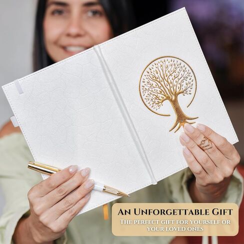 Veway Premium Tree of Life Journal and Pen Set for Women (Breathe) | 224-Page Hardcover Notebook, Elegant Gift Box & Refillable Gold Pen | A5 Aesthetic Writing Journal & Inspirational Gift in Kuwait