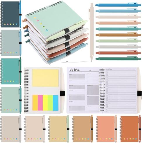20 Set Employees Thank You Gifts Inspirational Weekly Planner Notebook with Sticky Note Ballpoint Pens Bulk Appreciation Gifts for Volunteer Secretary Assistant Coworker Team Staff Teacher in Kuwait