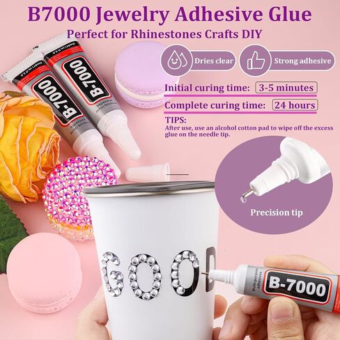25000pcs راتنجات الراتنج مع ملاقط الصياغة ، والأحجار الكريمة الفضية الصافية ، والكريستال المفروم مع 3pcs 10 مل b7000 غراء المجوهر in Kuwait