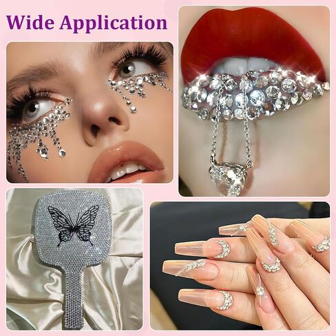 25000pcs راتنجات الراتنج مع ملاقط الصياغة ، والأحجار الكريمة الفضية الصافية ، والكريستال المفروم مع 3pcs 10 مل b7000 غراء المجوهر in Kuwait