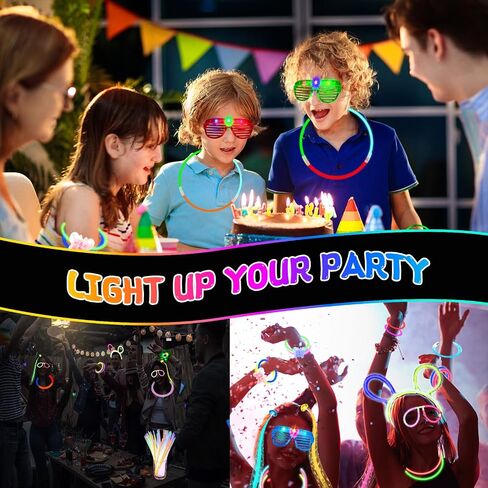 170 PCS Glow in the Dark Party Supplies Adult kids party favors, LED Glasses, Glow Hair Clips, Glow Glasses Molds, glow sticks bulk party pack, Glow bracelets, Glow Spinner bracelet in Saudi Arabia