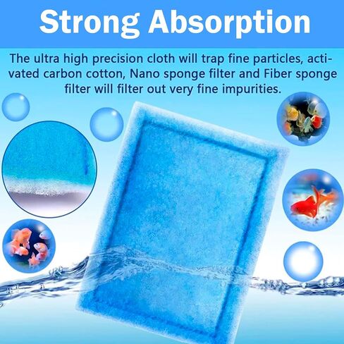 HQRP 6-Pack Aquarium Filter Compatible with Aqua-Tech for EZ-Change # 3 Filter Cartridge Fits Aqua-Tech 20-40 and 30-60 Power Filters in Saudi Arabia