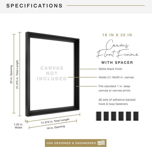 MCS 16 × 20 بوصة، لوحات قماشية جاهزة للتركيب، إطار أسود، 16 × 20 بوصة، in Kuwait
