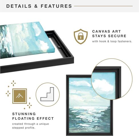 MCS 16 × 20 بوصة، لوحات قماشية جاهزة للتركيب، إطار أسود، 16 × 20 بوصة، in Kuwait