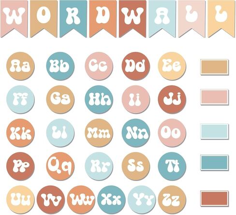 84Pcs Black & White Word Wall Bulletin Board Set,Colorful Letters Cards Alphabet Bulletin Board Cutouts,ABC Cutouts Alphabet Letters for Home Preschool Primary School Classroom Wall Decoration in Kuwait