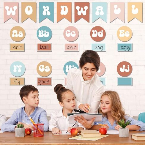 84Pcs Black & White Word Wall Bulletin Board Set,Colorful Letters Cards Alphabet Bulletin Board Cutouts,ABC Cutouts Alphabet Letters for Home Preschool Primary School Classroom Wall Decoration in Kuwait