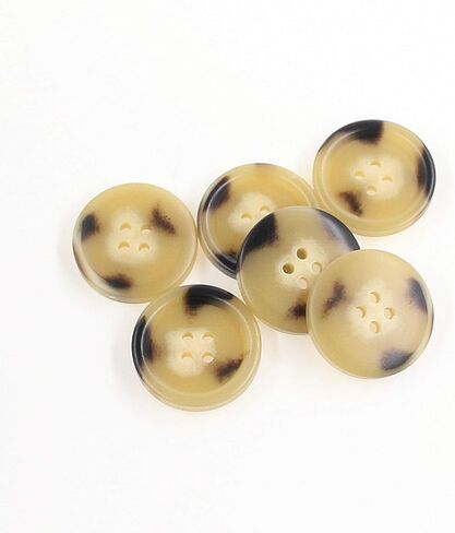 Leekyer 1.1 Inch Large Buttons 4 Hole Coffee Color with Spot Round Flatback Resin Buttons for Sewing Tailor Crafts Coats Handemade Decorate Children’s Manual Ornament (28mm,Pack with 40 pcs) in Saudi Arabia