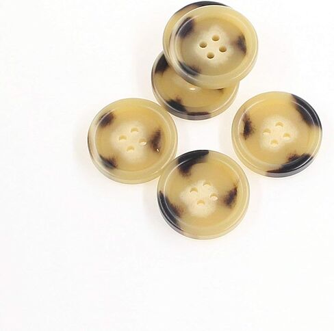 Leekyer 1.1 Inch Large Buttons 4 Hole Coffee Color with Spot Round Flatback Resin Buttons for Sewing Tailor Crafts Coats Handemade Decorate Children’s Manual Ornament (28mm,Pack with 40 pcs) in Saudi Arabia