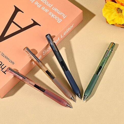 BAYTORY 8Pcs Gel Pens, 0.5mm Black Ink Pen Fine Point, Quick Dry Smooth Writing Gel Ink Pens No Bleed, Retractable Pens for Journaling Note Taking Sketching (Multicolor Pen Shafts) in Saudi Arabia